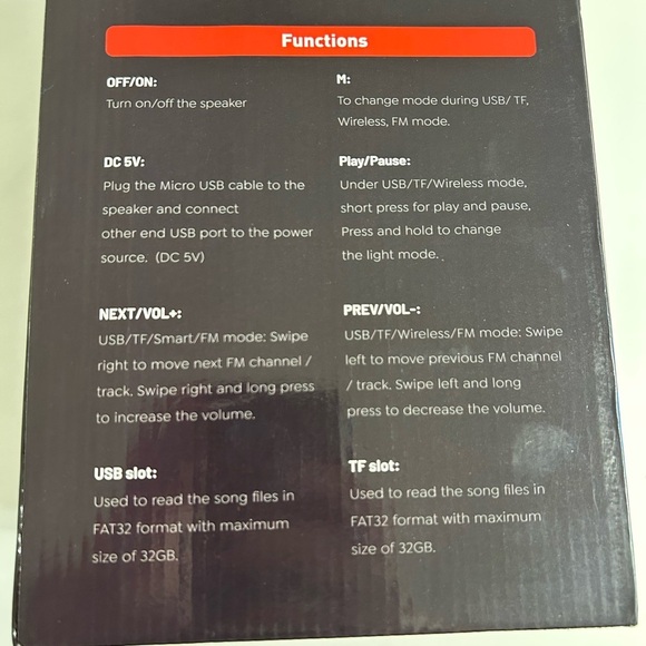 Portable Bluetooth Speaker with Microphone – Karaoke Party Speaker - Picture 9 of 12